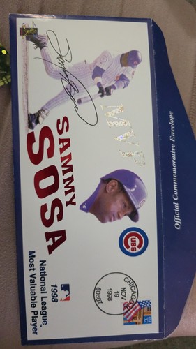Sammy sosa mvp envelope signed - mvp,