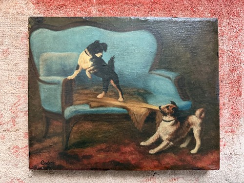 Antique oil painting - antique,