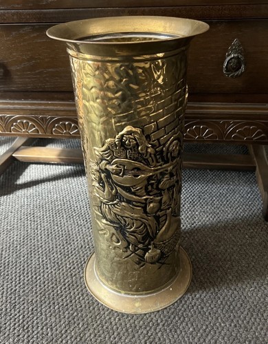 Vintage brass umbrella stand - vintage,