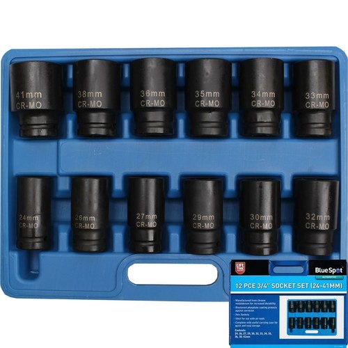 Bluespot 12pc impact metric - impact,