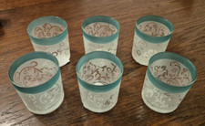 YANKEE CANDLE TEAL VOTIVE HOLDERS X 6