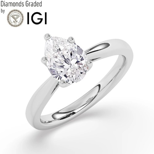 Pear solitaire labgrown - ,