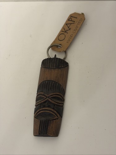 Hand carved wooden tiki - tiki, mask