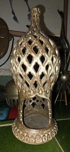 Moroccan style pottery candle - style,