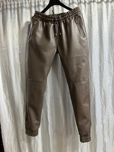 New men brown leather sweat - brown,