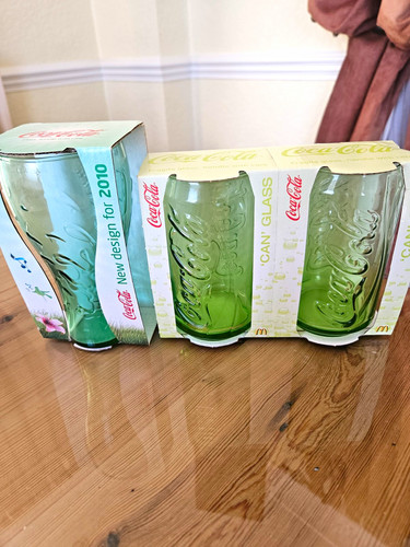 Coca cola green can glasses - green,