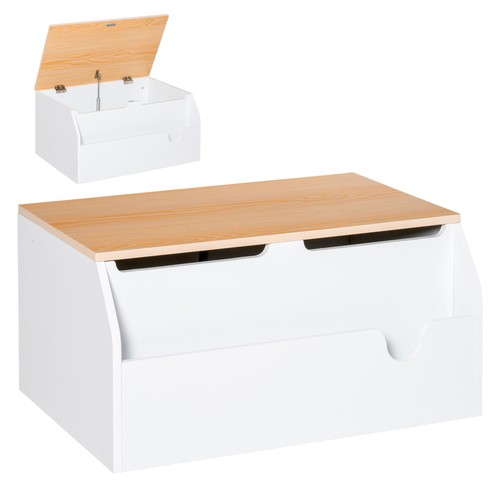 Homcom wooden kids toy box - homcom,