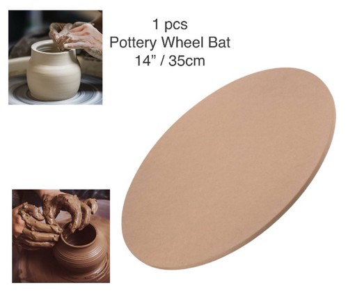 Round pottery wheel bat - 14”,
