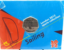 2011 SAILING 50p Coin UNCIRCULATED In Pack 2012 London Olympic sports collection