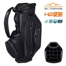 Sun Mountain Cart Bag - H2NO Elite Waterproof Golf Trolley Bag 2025 Black Steel
