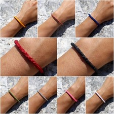 Handmade String Cord Woven Wristband | Thai Buddhist Knot Friendship Bracelet