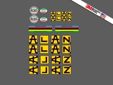 Alan bikes black yellow decal