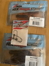 Z MAN PRO CRAWZ x 2 PACKS + SHROOMZ JIGHEADS.
