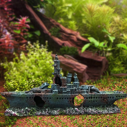 Aquarium shipwreck decoration - aquarium,