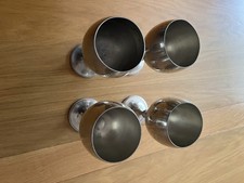 Gulf & Kay Culfonia Pewter Wine Glasses  Goblets Set of 4