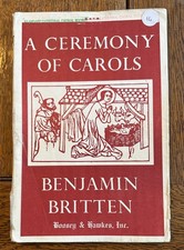 Benjamin Britten: A Ceremony of Carols vintage music scores