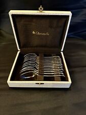 CHRISTOFLE: Set Of 12 Silver Plated Tea Spoons - Marly