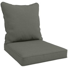Outsunny Garden Chair Cushion Set, Charcoal Grey, Used