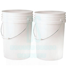 2 x 20L PLASTERERS MIXING BUCKETS 20 LITRE PLASTERING BUILDERS HEAVY DUTY HANDLE