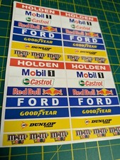 Scalextric Slot Car Decal Sticker Sheet - Model Racing 1/32 1/24 - 32x Stickers