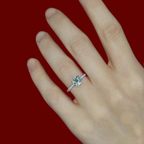 18k white gold diamond ring - gold,