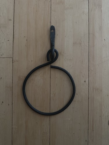 Wrought iron towel ring holder - wrought,