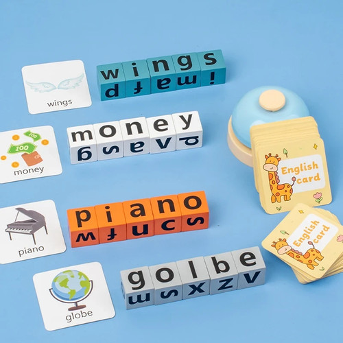 Wooden spell word toy kids - spell,