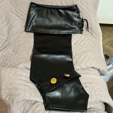 Fancy Dress Black Lace Up Top