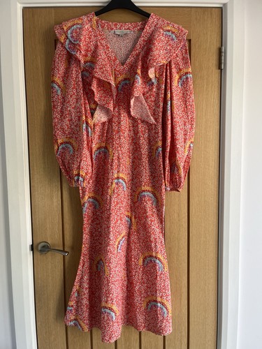 Rainbow frill midi dress - rainbow,