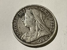 1897 Queen Victoria Silver Half Crown (see Description)