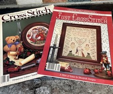TWO (2x) Vintage Cross Stitch