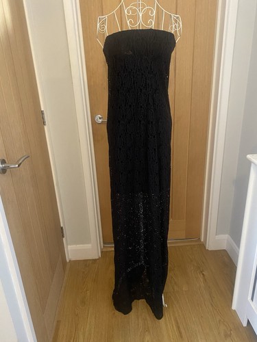 Black strapless maxi dress - maxi,