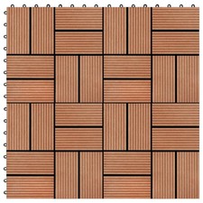 Decking Tiles WPC Teak Colour