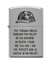 Zippo 0684, Military-Walk Through the Valley of Shadow of Death, Chrome Lighter