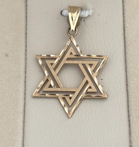 14k gold star david pendant - david,