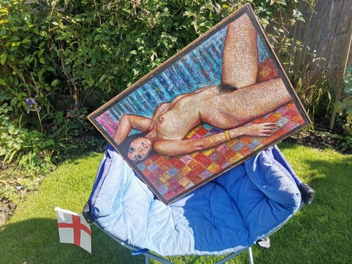 Vintage french 1987 painting - 1987,