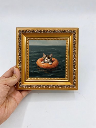 Leopard cat sitting orange - sitting, in
