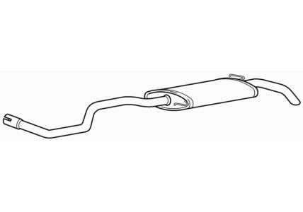 Rear exhaust silencer - exhaust, back