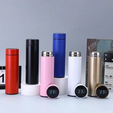 Vacuum Insulated Flask LED Display Coffee Mug Water Bottle for Travel Sport Work