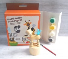 Wood Animal Push Puppet - Dog