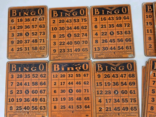 Vintage bingo cards - bingo,