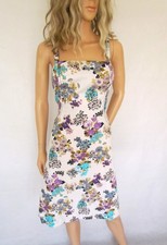Vintage 60's summer dress, Horrockses fashion label, floral strappy, size 12 14