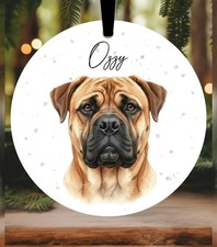 Bull Mastiff Christmas Bauble