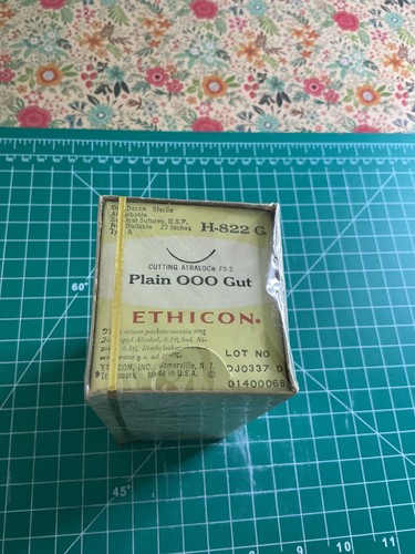 Vintage ethicon plain 000 gut - ethicon,