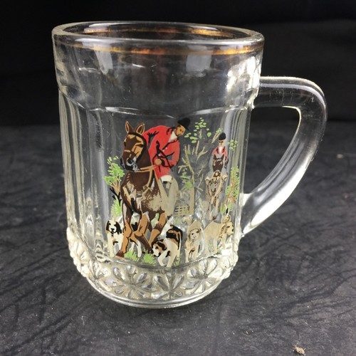 Vintage fox hunting - vintage, glass