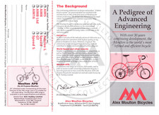 A Pedigree of Advanced Engineering - Alex Moulton Bicycles Sales Leaflet - 1993
