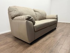 Milano Grey Leather 3 Seater Sofa