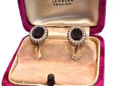 Antique garnet seed pearl - garnet,