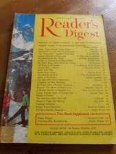 Reader's Digest February 1958 Vintage Magazine, Pre-loved.