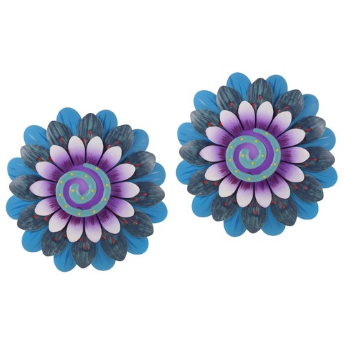 Iron flower wall hanging - iron, decor